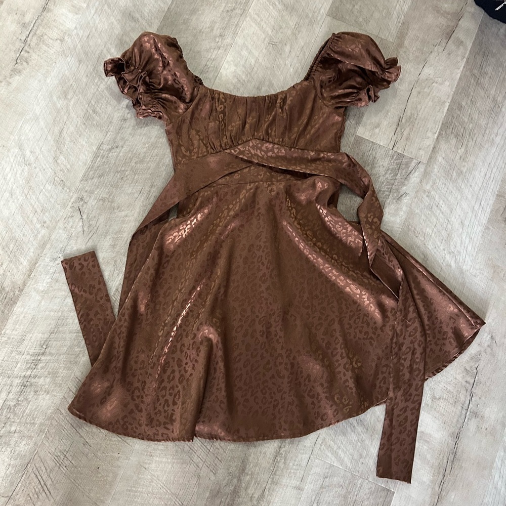Francesca’s brown leopard dress, never worn